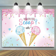 Lofaris Sweet Candy Whats The Scoop Baby Shower Backdrop