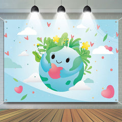 Lofaris Sweet Hearts Blue Earth April 22nd Theme Backdrop