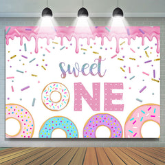 Lofaris Sweet One Colourful Donut 1st Birthday Backdrop