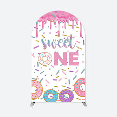 Lofaris Sweet One Doughnuts Cream 1st Birthday Arch Backdrop