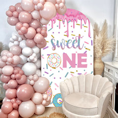 Lofaris Sweet One Doughnuts Cream 1st Birthday Arch Backdrop