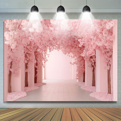 Lofaris Sweet Pink Floral Portrait Backdrop For Photography