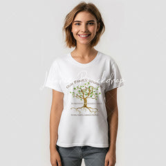 Lofaris Swirl Tree Roots Personalize Family Reunion Gift Tee