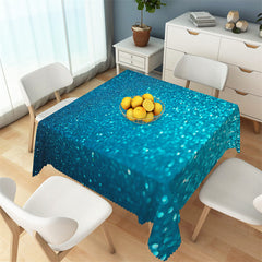 Lofaris Swishchic Blue Bokeh Sparkling Square Tablecloth