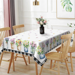 Lofaris Swishchic Flower Pot Petal Bokeh Dining Tablecloth