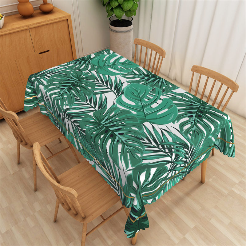 Lofaris Swishchic Greenery Tropical Monstera Tablecloth