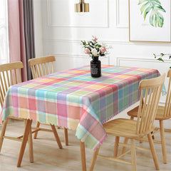 Lofaris Swishchic Sweet Color Plaid Rectangle Tablecloth