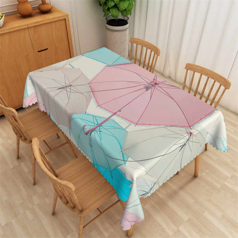 Lofaris Swishchic Umbrella Patterns Rectangle Tablecloth