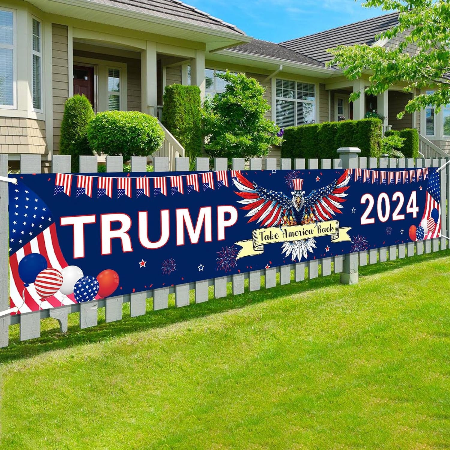 Lofaris Take America Back Trump Election 2024 Yard Banner