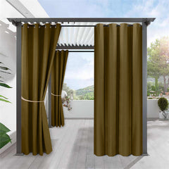 Lofaris Home Decro Pergola Waterproof Grommet Top Outdoor Curtains for Front Porch