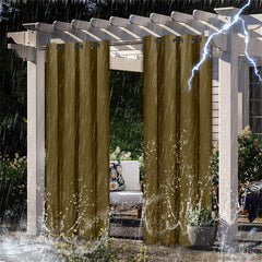 Lofaris Home Decro Pergola Waterproof Grommet Top Outdoor Curtains for Front Porch