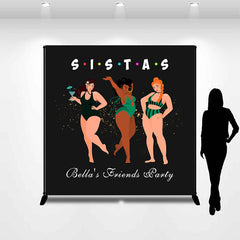 Lofaris Tankini Beauty Sistas Black Custom Party Backdrop