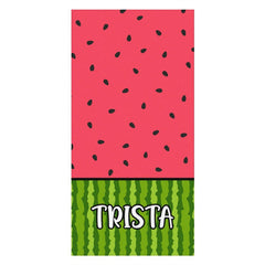 Lofaris Tasty Green Red Summer Watermelon Custom Beach Towel