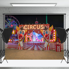 Lofaris Tent Clown Ferris Wheel Circus Gate Photo Backdrop