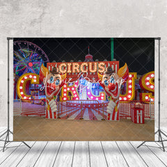 Lofaris Tent Clown Ferris Wheel Circus Gate Photo Backdrop