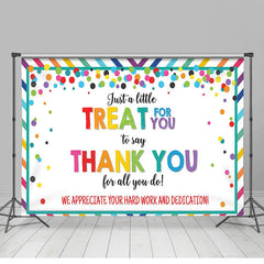 Lofaris Thank You Colorful Dots Staff Appreciation Backdrop