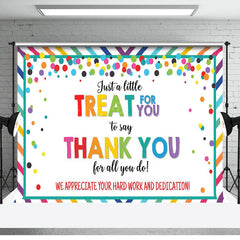 Lofaris Thank You Colorful Dots Staff Appreciation Backdrop