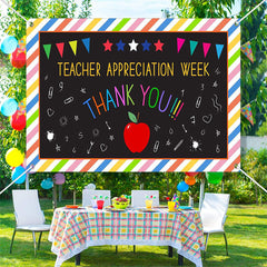 Lofaris Thank You Stripes Teacher Appreciation Week Backdrop