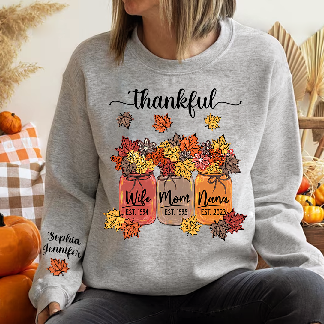 Lofaris Fall Season Vibes Wife Mom Nana With Kids CTH01 Sweatshirt