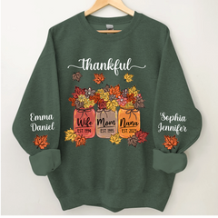 Lofaris Fall Season Vibes Wife Mom Nana With Kids CTH01 Sweatshirt