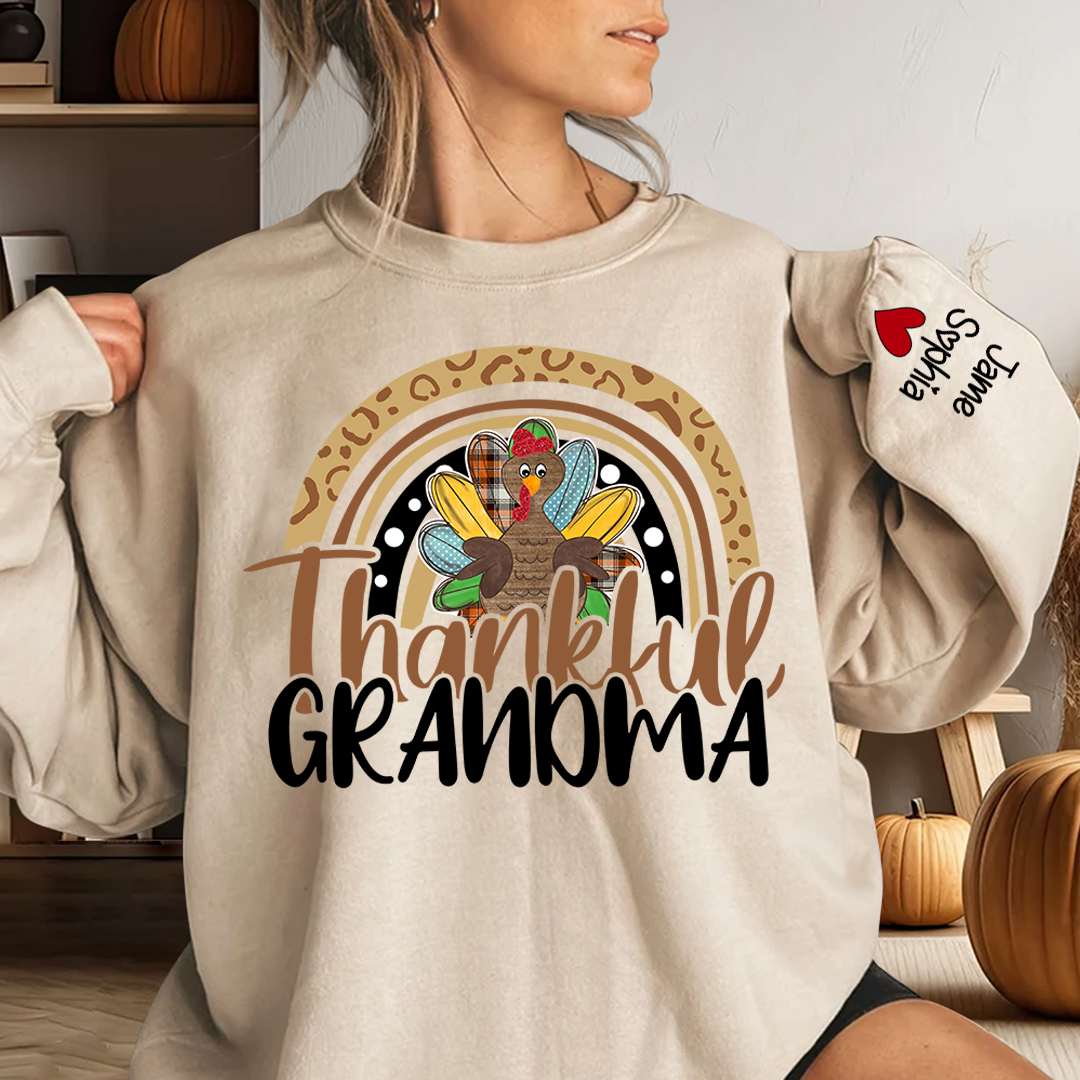 Lofaris Thankful Grandma Mimi Nana Custom Name CTH01 Sweatshirt