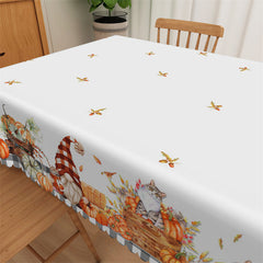 Lofaris Thanksgiving Pumpkin Autumn Maple Leaves Tablecloth