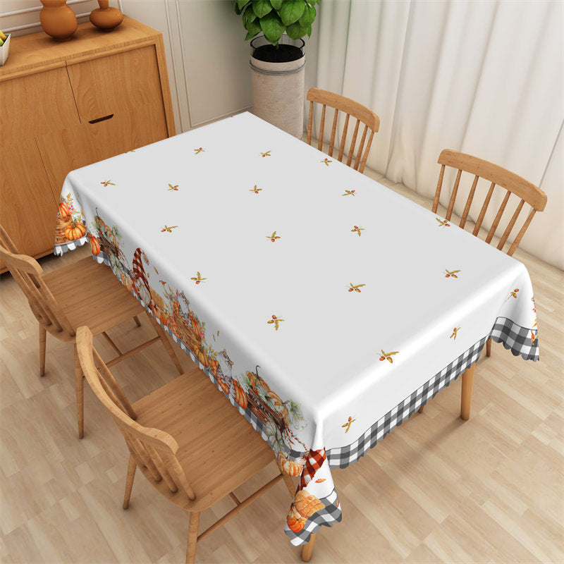 Lofaris Thanksgiving Pumpkin Autumn Maple Leaves Tablecloth