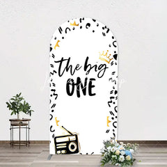 Lofaris The Big One White Black 1st Birthday Arch Backdrop