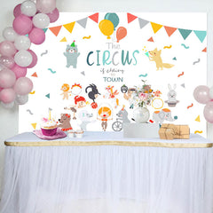 Lofaris The Circus Is Coming To Town Baby Shower Backdrop