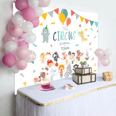 Lofaris The Circus Is Coming To Town Baby Shower Backdrop