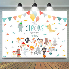 Lofaris The Circus Is Coming To Town Baby Shower Backdrop