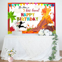 Lofaris The Floor Hot Lava Volcano Eruptions Birthday Backdrop