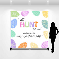 Lofaris The Hunt Is On Colored Eggs Custom Easter Backdrop