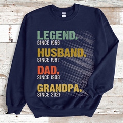 Lofaris The Legend Grandpa Old Man Personalized Sweatshirt