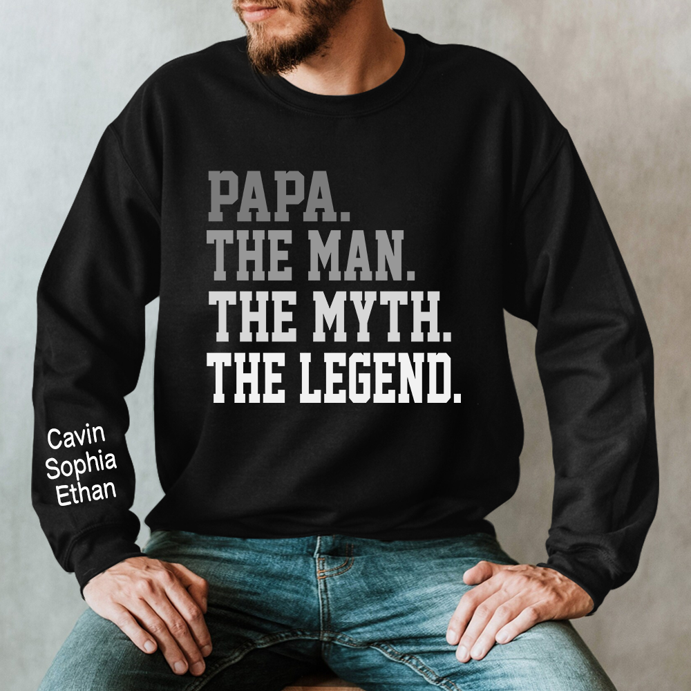 Lofaris The Legend Papa Man Myth Custom Sweatshirt