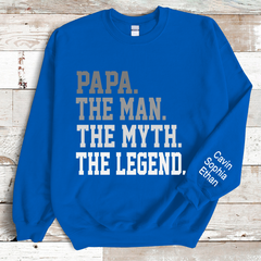 Lofaris The Legend Papa Man Myth Custom Sweatshirt