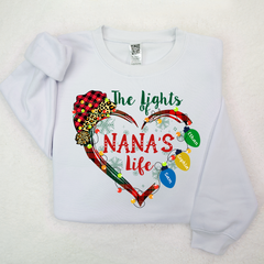 Lofaris The Lights Of Nana¡¯s Life Grandkids Heart Christmas Sweatshirt