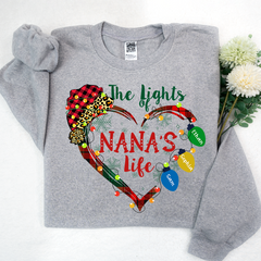 Lofaris The Lights Of Nana¡¯s Life Grandkids Heart Christmas Sweatshirt