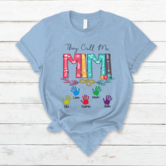 Lofaris They Call Me Mimi Kids Hands Mothers Day T-Shirt