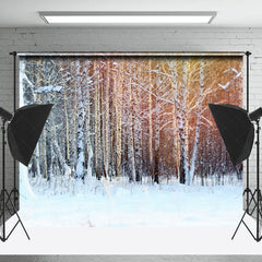 Lofaris Thick Snow And Woods Winter Photography Backdrop