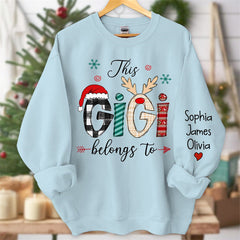 Lofaris This Belongs To Mom Kids Custom Christmas Sweatshirt