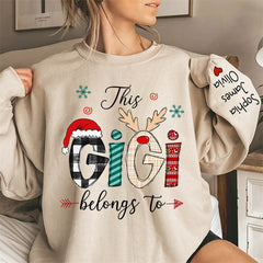 Lofaris This Belongs To Mom Kids Custom Christmas Sweatshirt