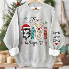 Lofaris This Belongs To Mom Kids Custom Christmas Sweatshirt