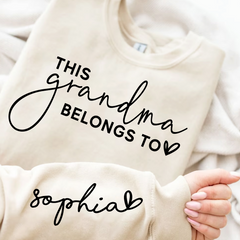 Lofaris This Grandma Belongs To Heart Custom Sweatshirt