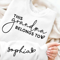 Lofaris This Grandma Belongs To Heart Custom Sweatshirt