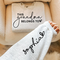 Lofaris This Grandma Belongs To Heart Custom Sweatshirt