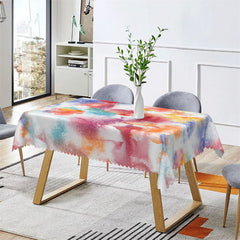 Lofaris Tie Dye Psychedelic Artistic Rectangle Tablecloth