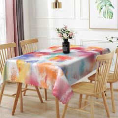 Lofaris Tie Dye Psychedelic Artistic Rectangle Tablecloth