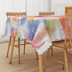 Lofaris Tie Dye Psychedelic Artistic Rectangle Tablecloth