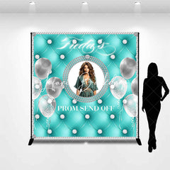 Lofaris Tiffany Blue Custom Photo Grad Prom Send Off Backdrop